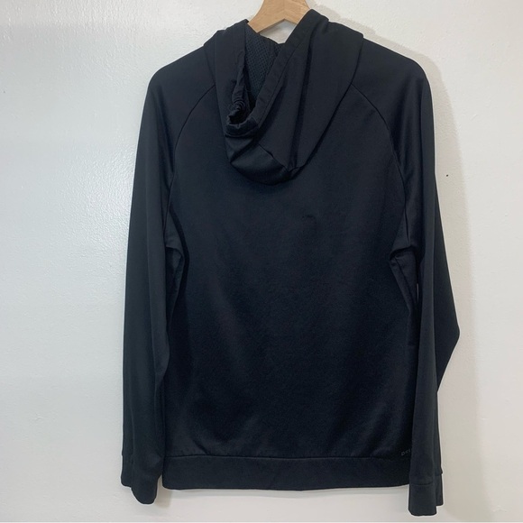 Nike Hoodie Dry Fit Woman Medium Sweatshirt Black Spell Out Pullover Y2K Retro - Picture 6 of 12